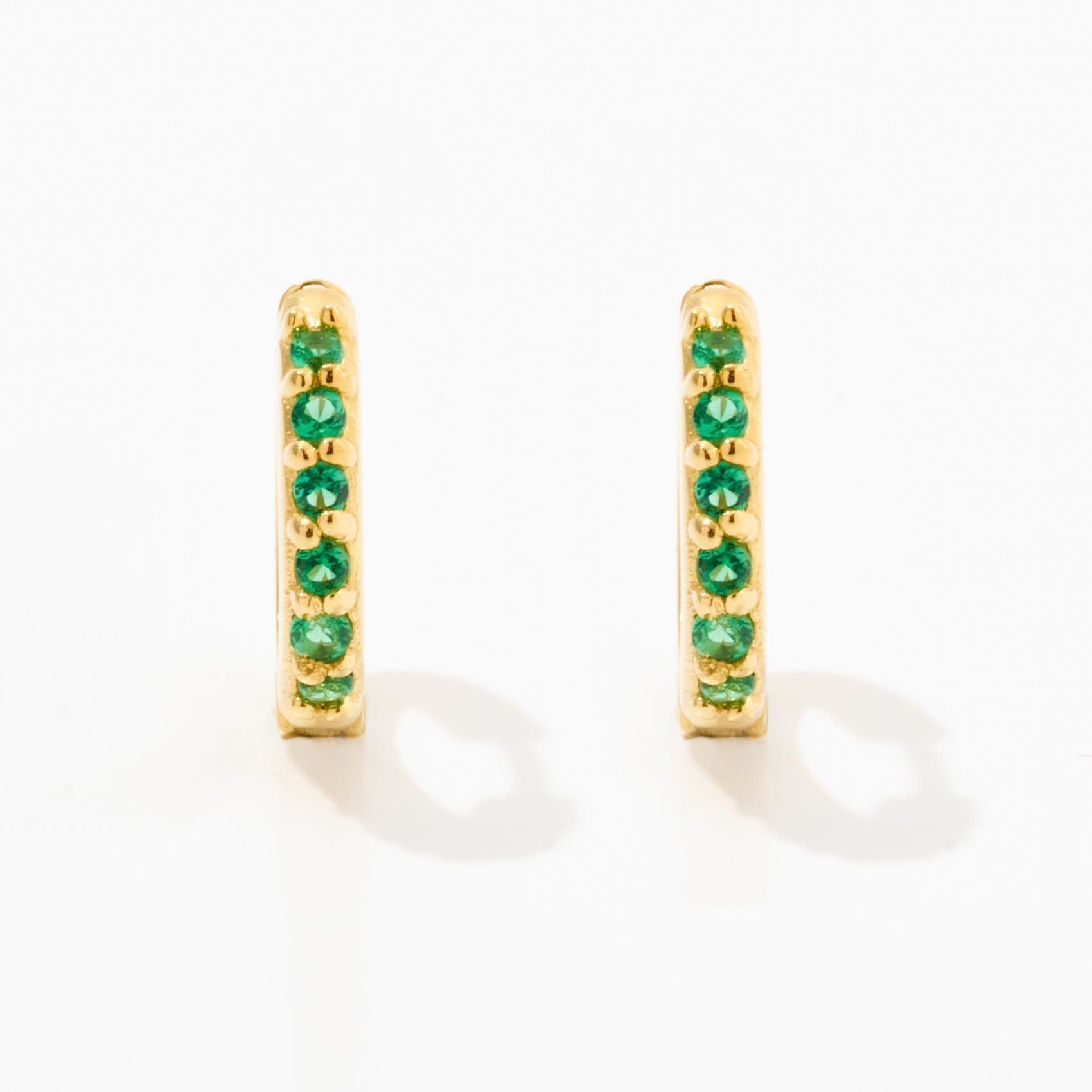 Birthstone Hoop Earrings