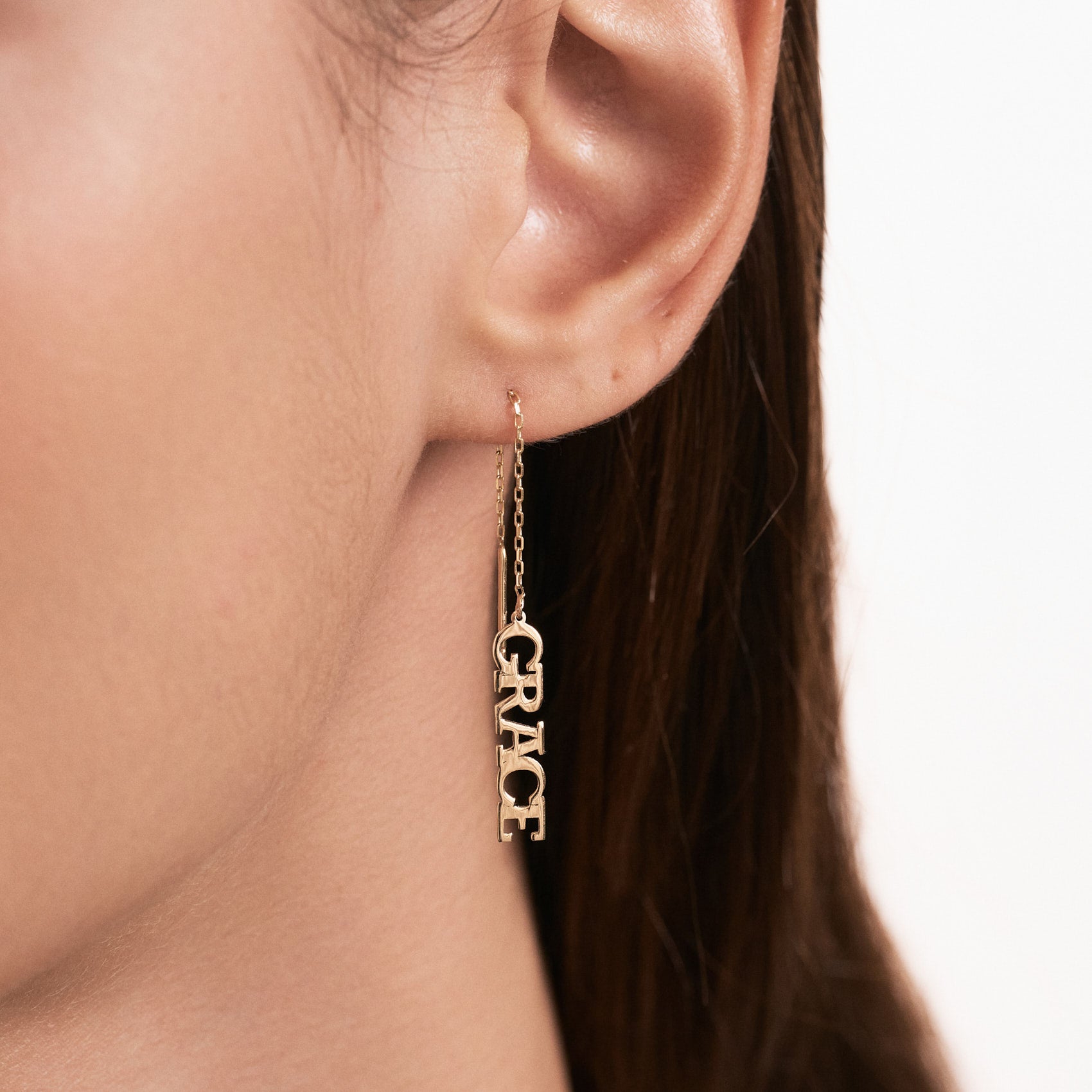 Custom Name Threader Earrings