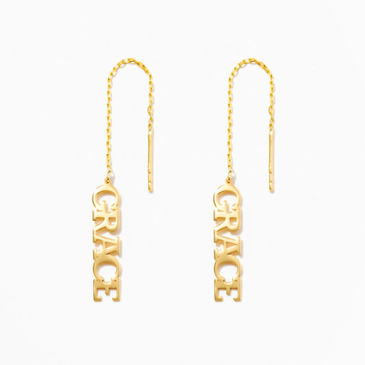 Custom Name Threader Earrings