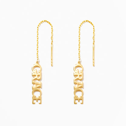 Custom Name Threader Earrings