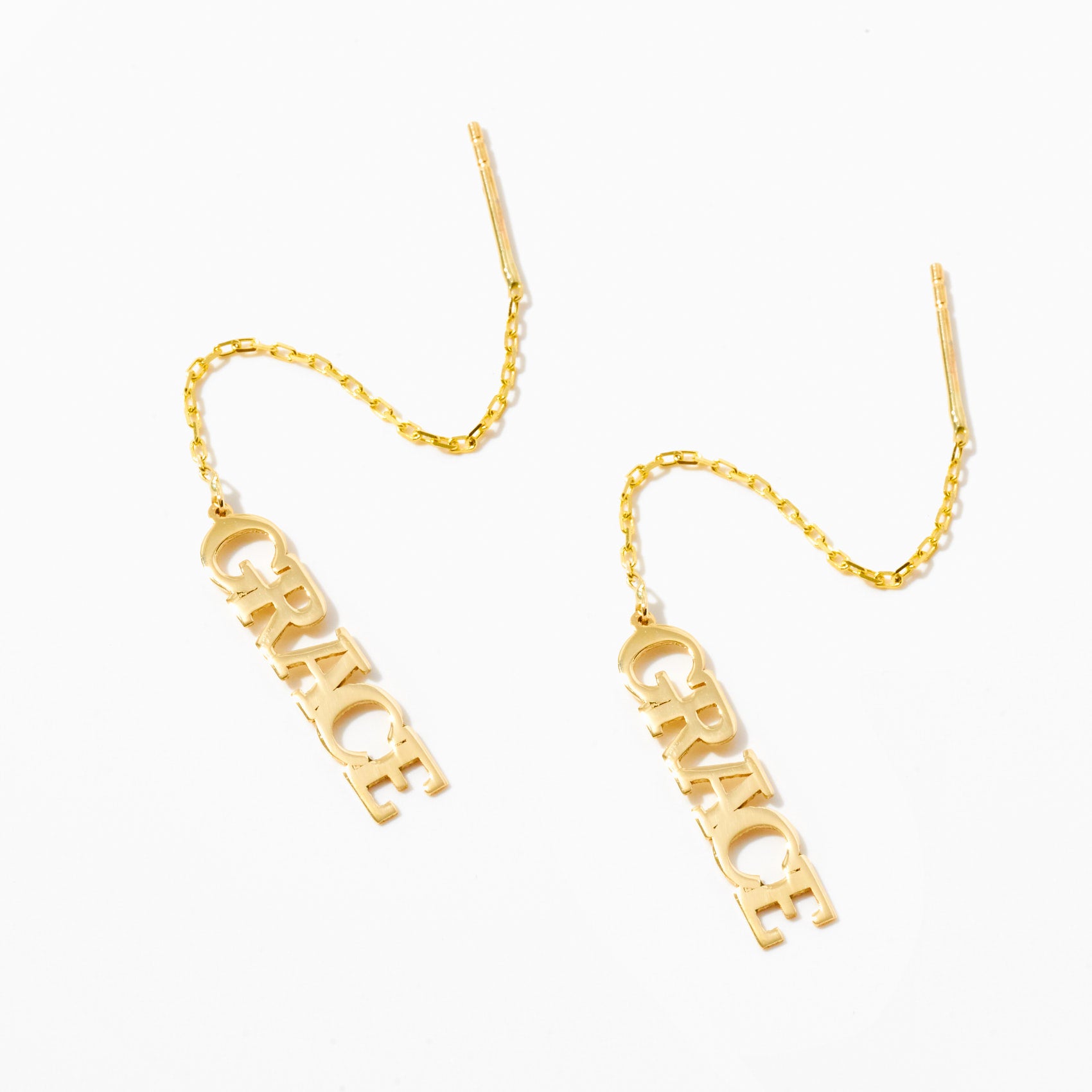 Custom Name Threader Earrings
