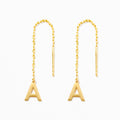 Initial Threader Earrings
