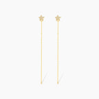 Diamond Star Drop Earrings