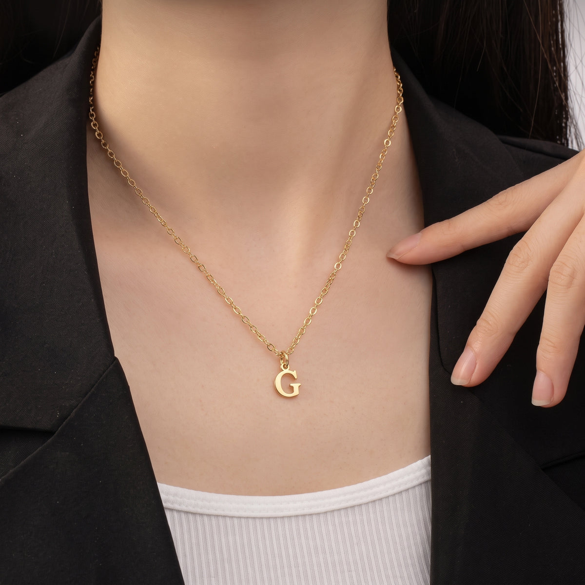 Personalized Initial Letter Charm Pendant