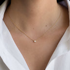 Diamond Bezel Solitaire Necklace