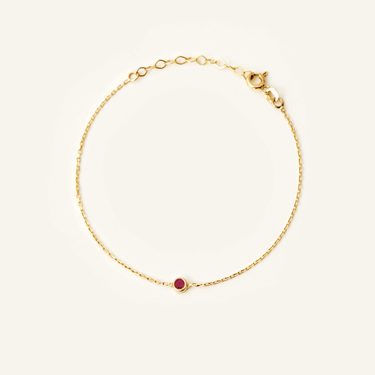 Solitaire Birthstone Bracelet