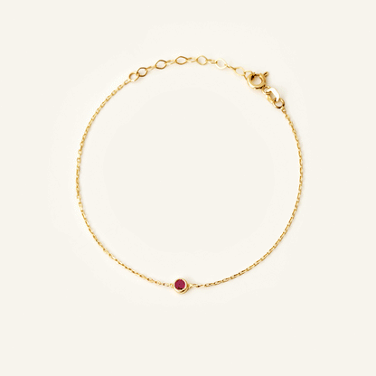 Solitaire Birthstone Bracelet