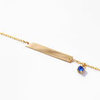 Engravable Bar Birthstone Charm Bracelet