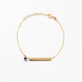 Engravable Bar Birthstone Charm Bracelet