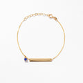 Engravable Bar Birthstone Charm Bracelet