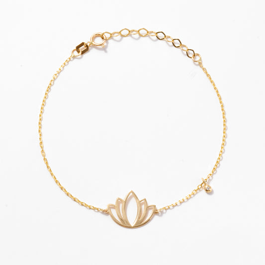 Diamond Lotus Bracelet