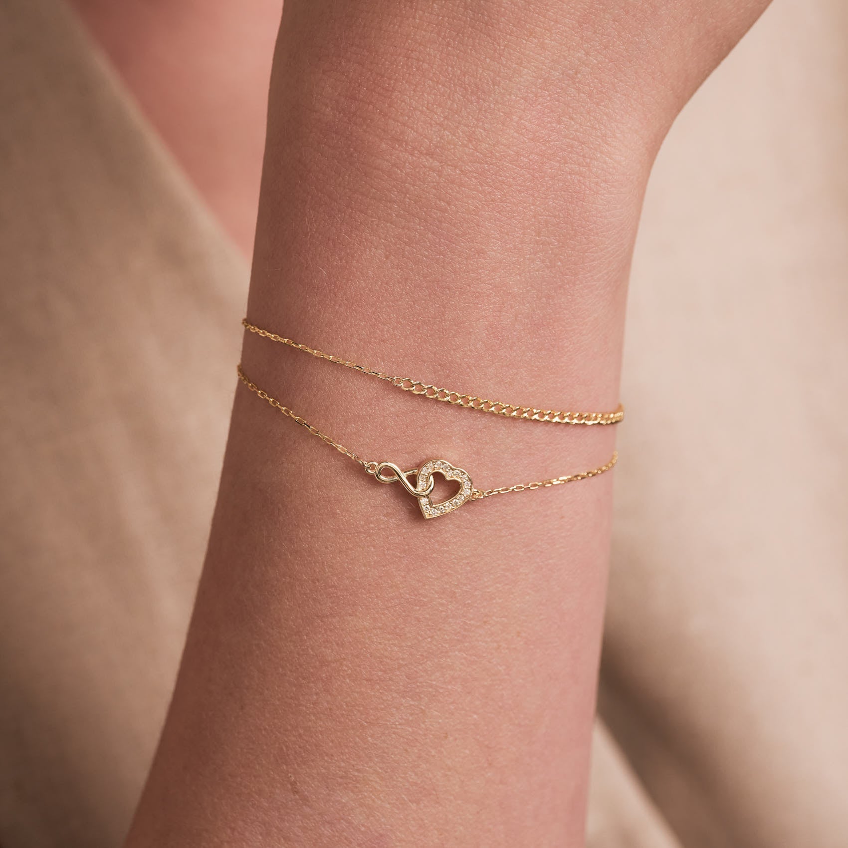 Infinity and Heart Bracelet