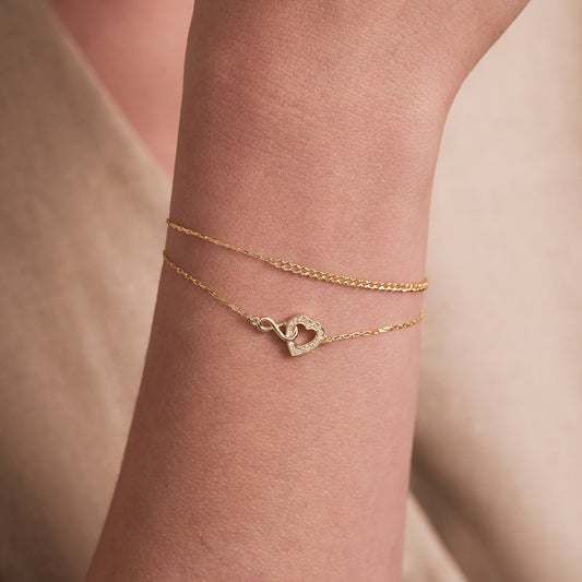 Infinity and Heart Bracelet