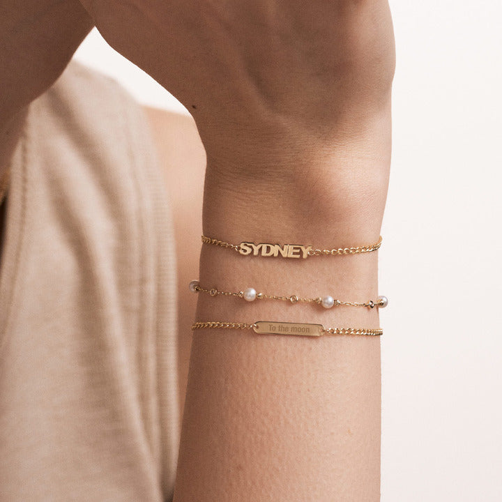 Engravable Mini Bar Bracelet