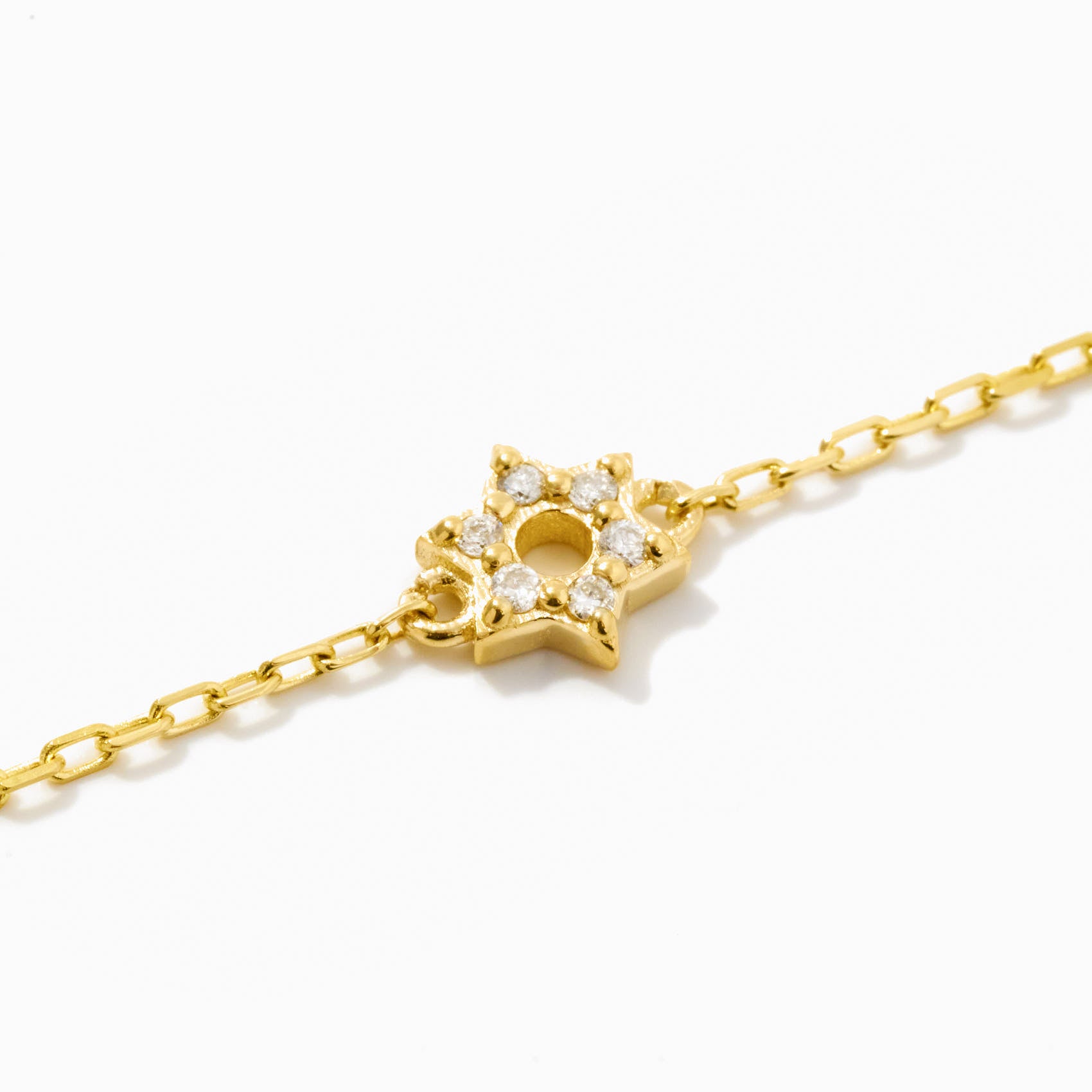 Diamond Jewish Star of David Bracelet
