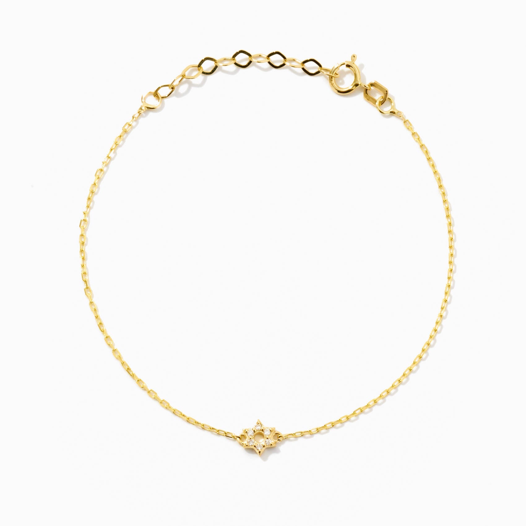 Diamond Jewish Star of David Bracelet