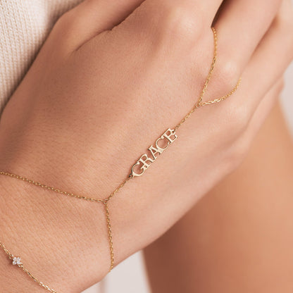 Name Hand Chain Bracelet