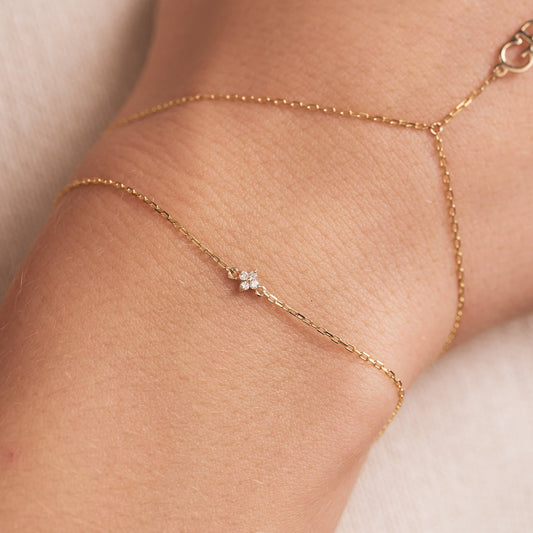 Diamond Flower Bracelet