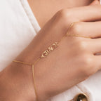 Name Hand Chain Bracelet