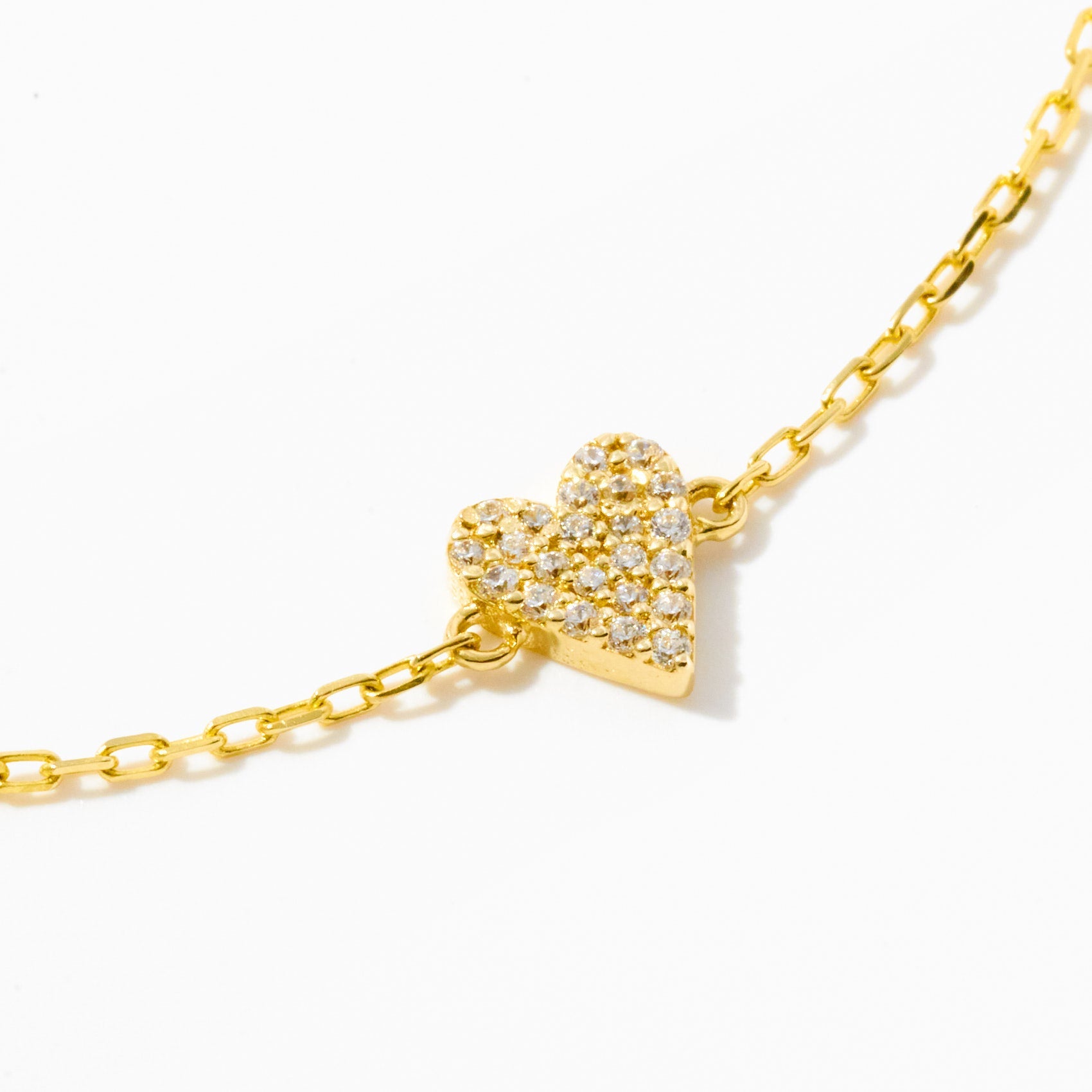 Dainty Diamond Heart Bracelet