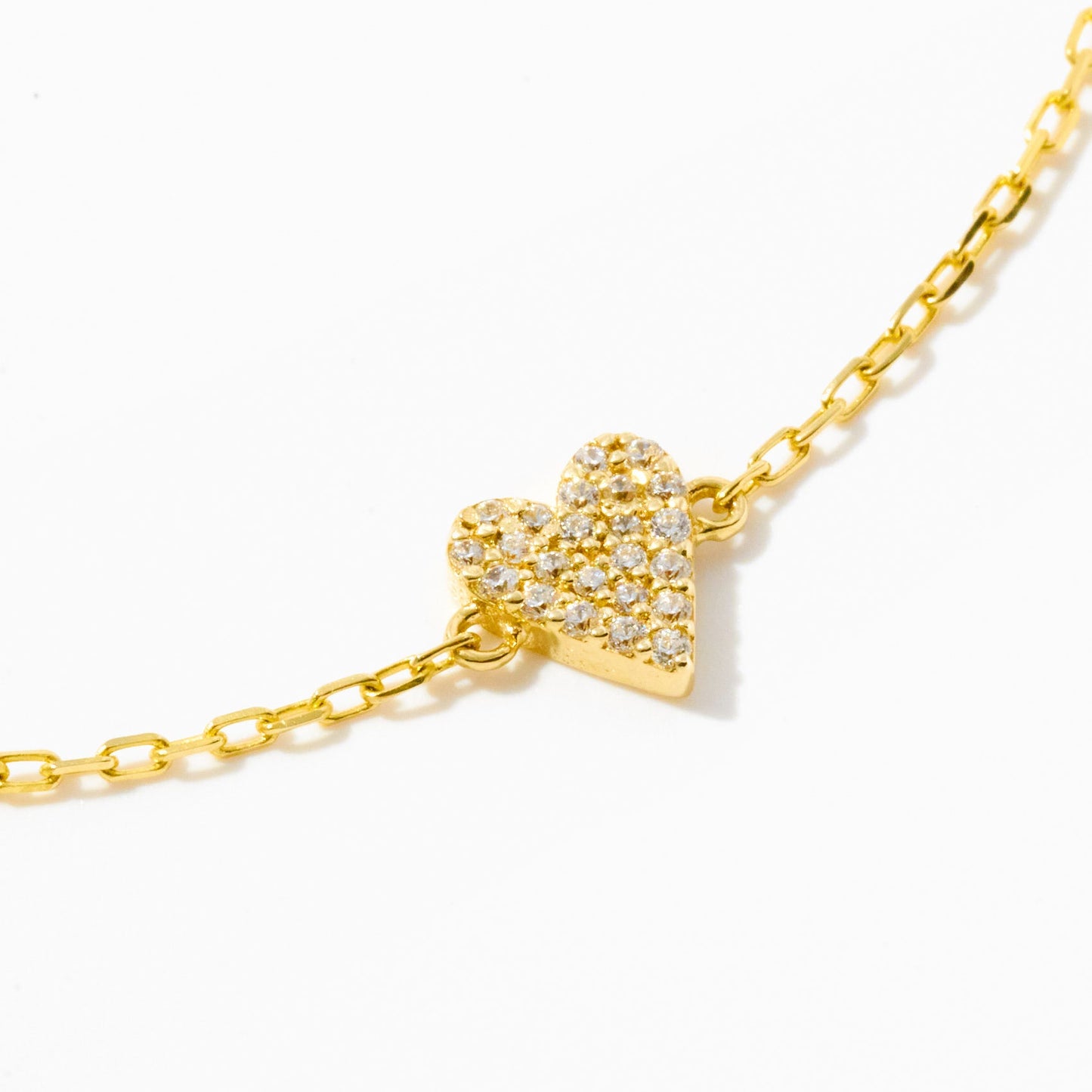 Dainty Diamond Heart Bracelet