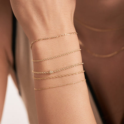 Dainty Twisted Rope Chain Bracelet