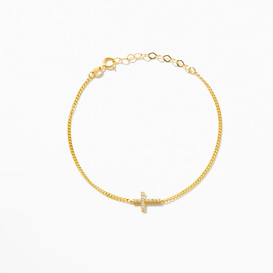 Diamond Cross Bracelet