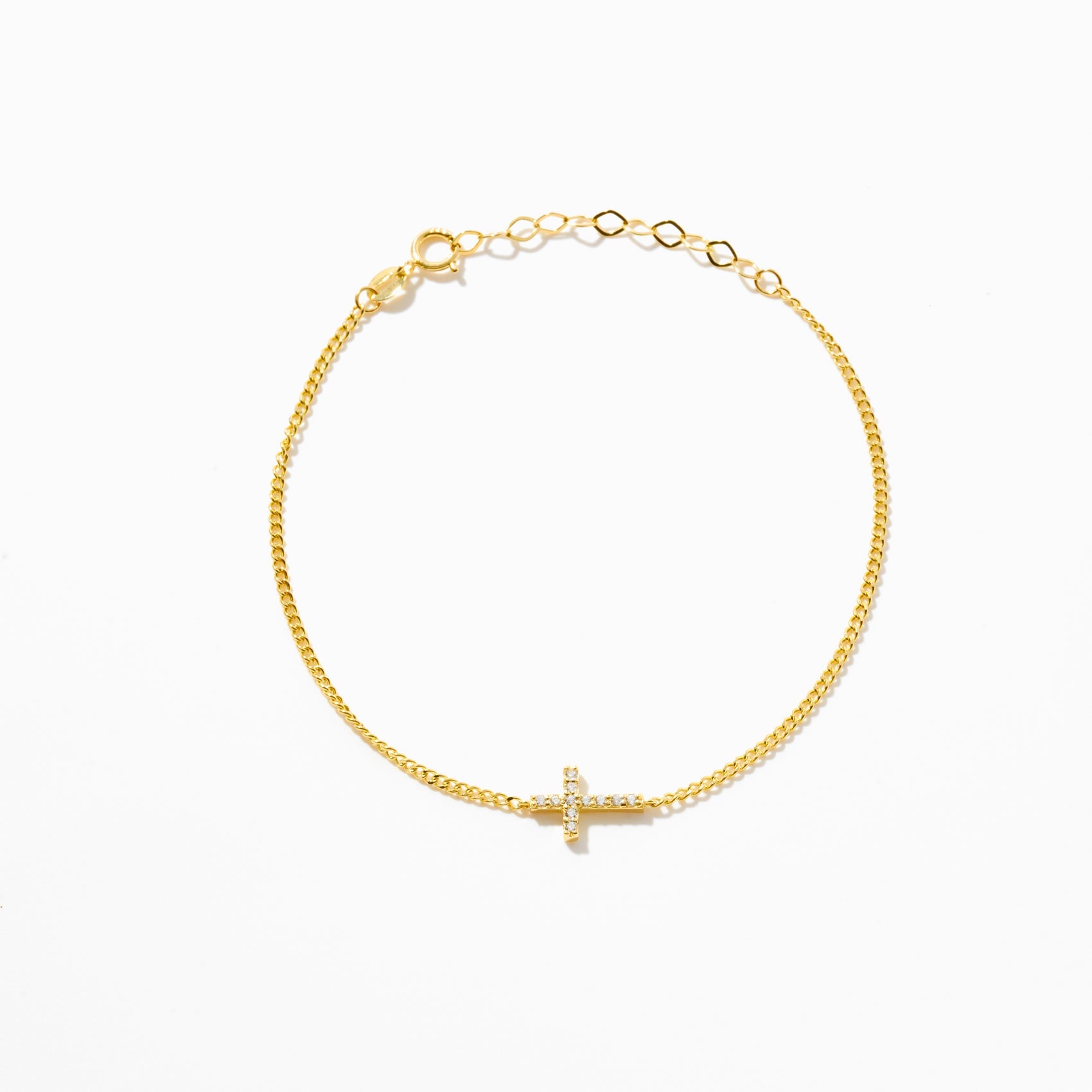 Diamond Cross Bracelet