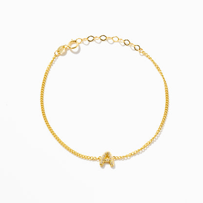 Diamond Bubble Letter Bracelet