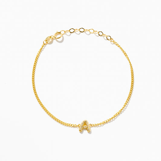 Diamond Bubble Letter Bracelet