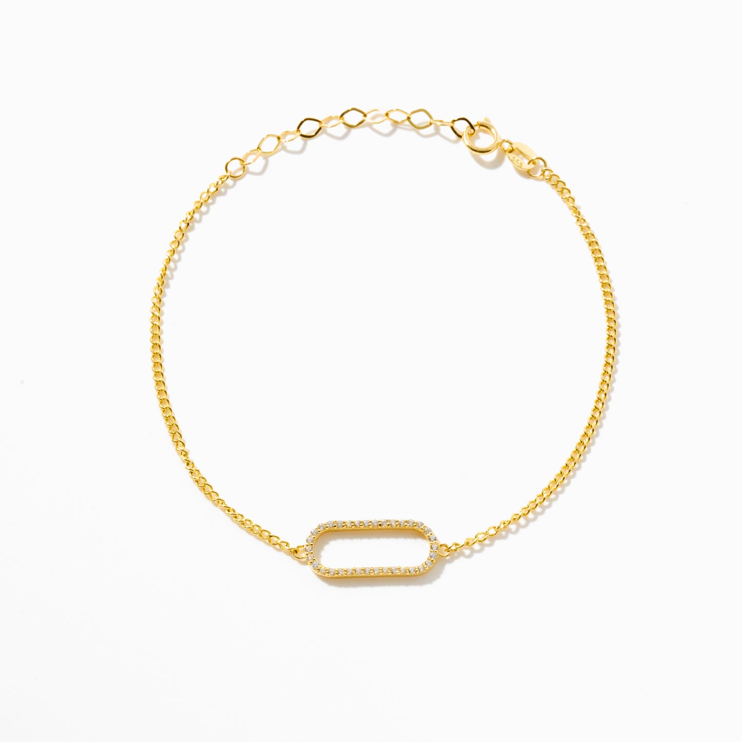 Diamond Paperclip Bracelet