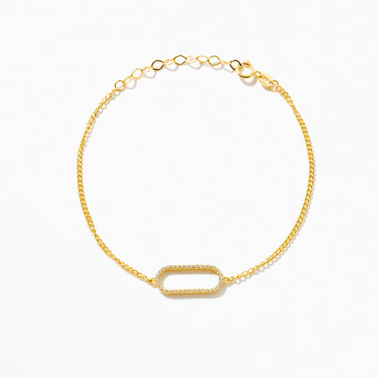 Diamond Paperclip Bracelet