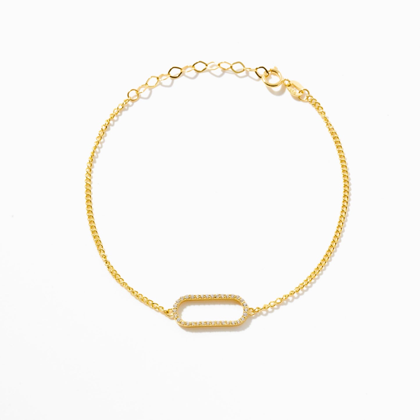 Diamond Paperclip Bracelet