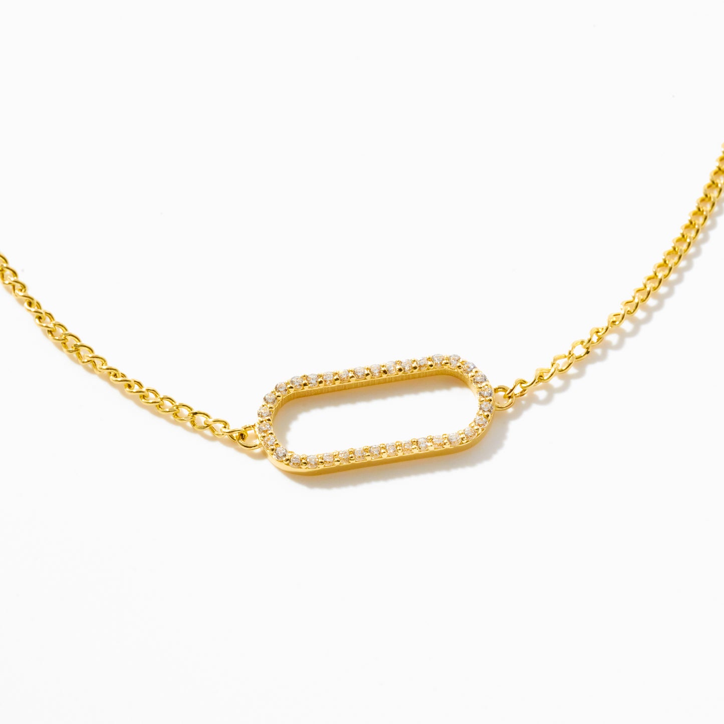 Diamond Paperclip Bracelet