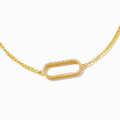 Diamond Paperclip Bracelet