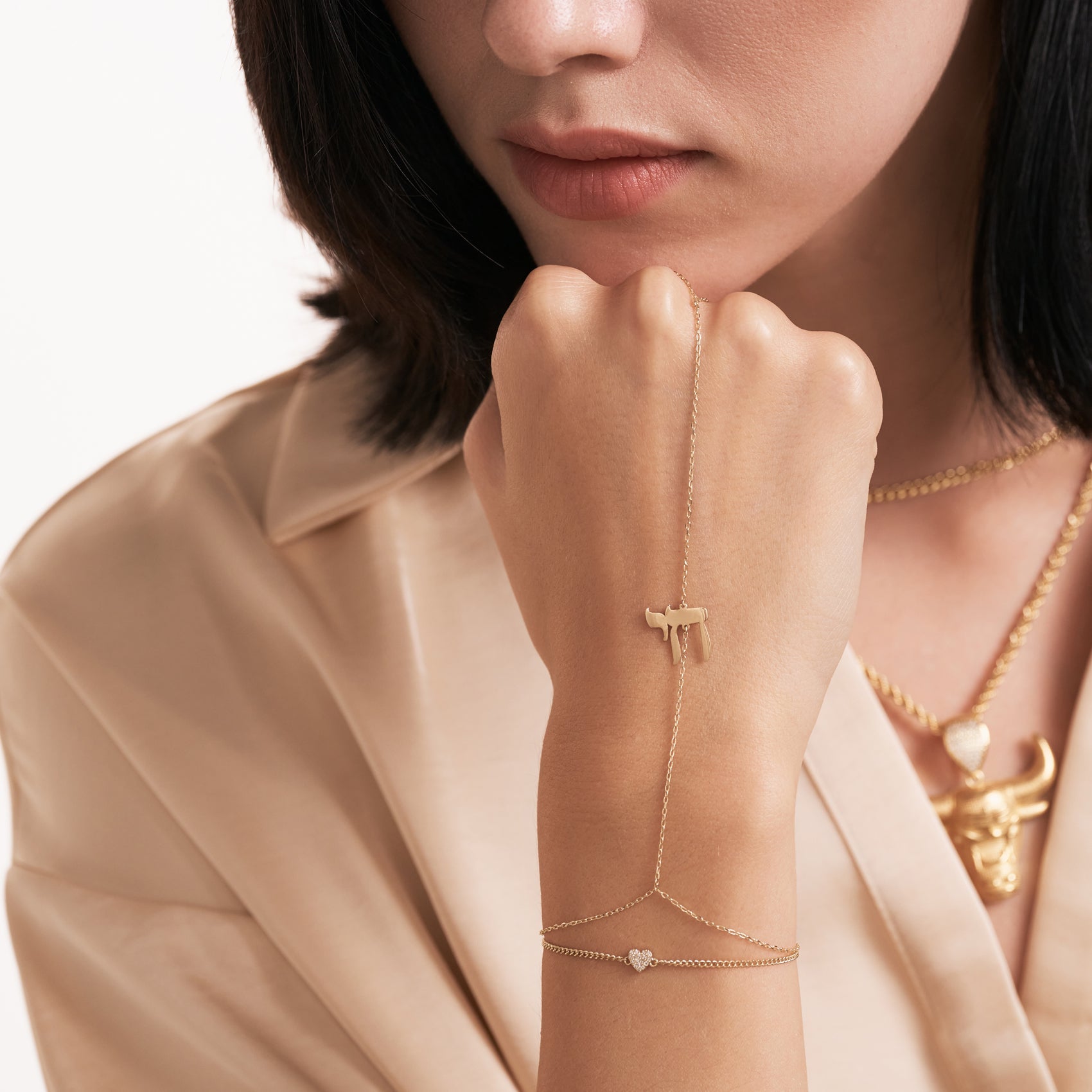 Chai Hand Chain Bracelet