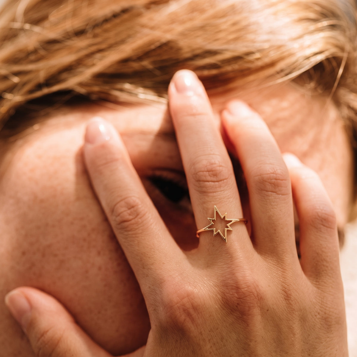 Open Starburst Statement Ring