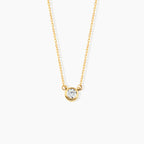 Diamond Bezel Solitaire Necklace