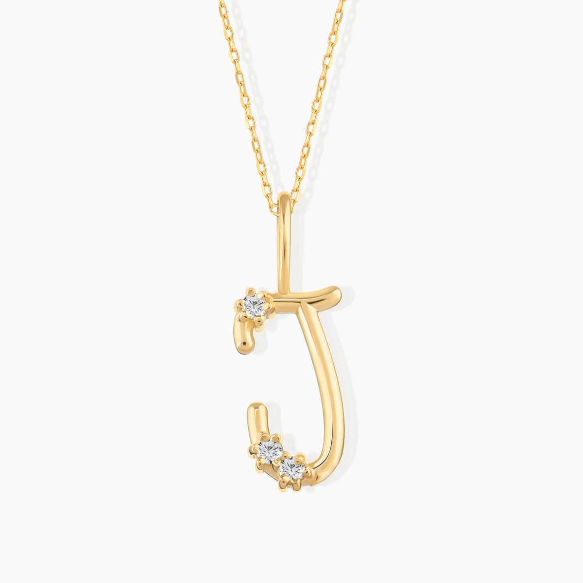 Diamond Cursive Initial Necklace
