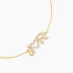 Diamond Couple Initial Bracelet