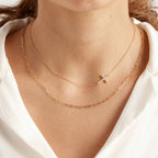 Diamond Sideways Cross Necklace