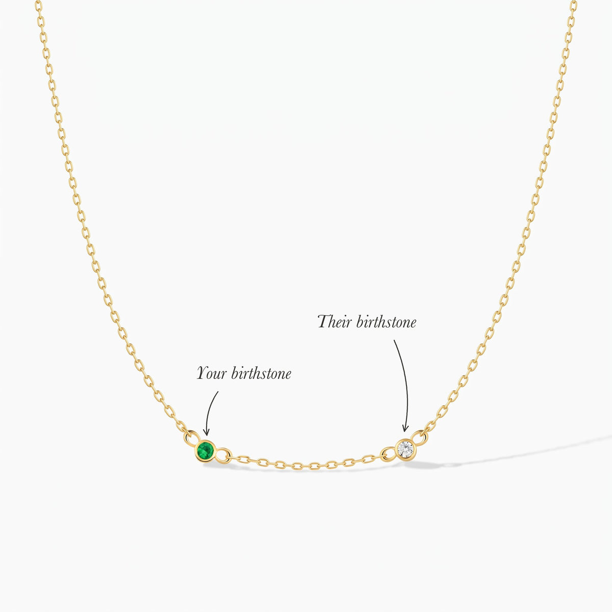Personalized Dual Birthstone Necklace