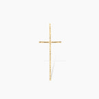 Diamond Cut Thin Cross Pendant