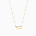 Dainty Interlocking Double Heart Necklace