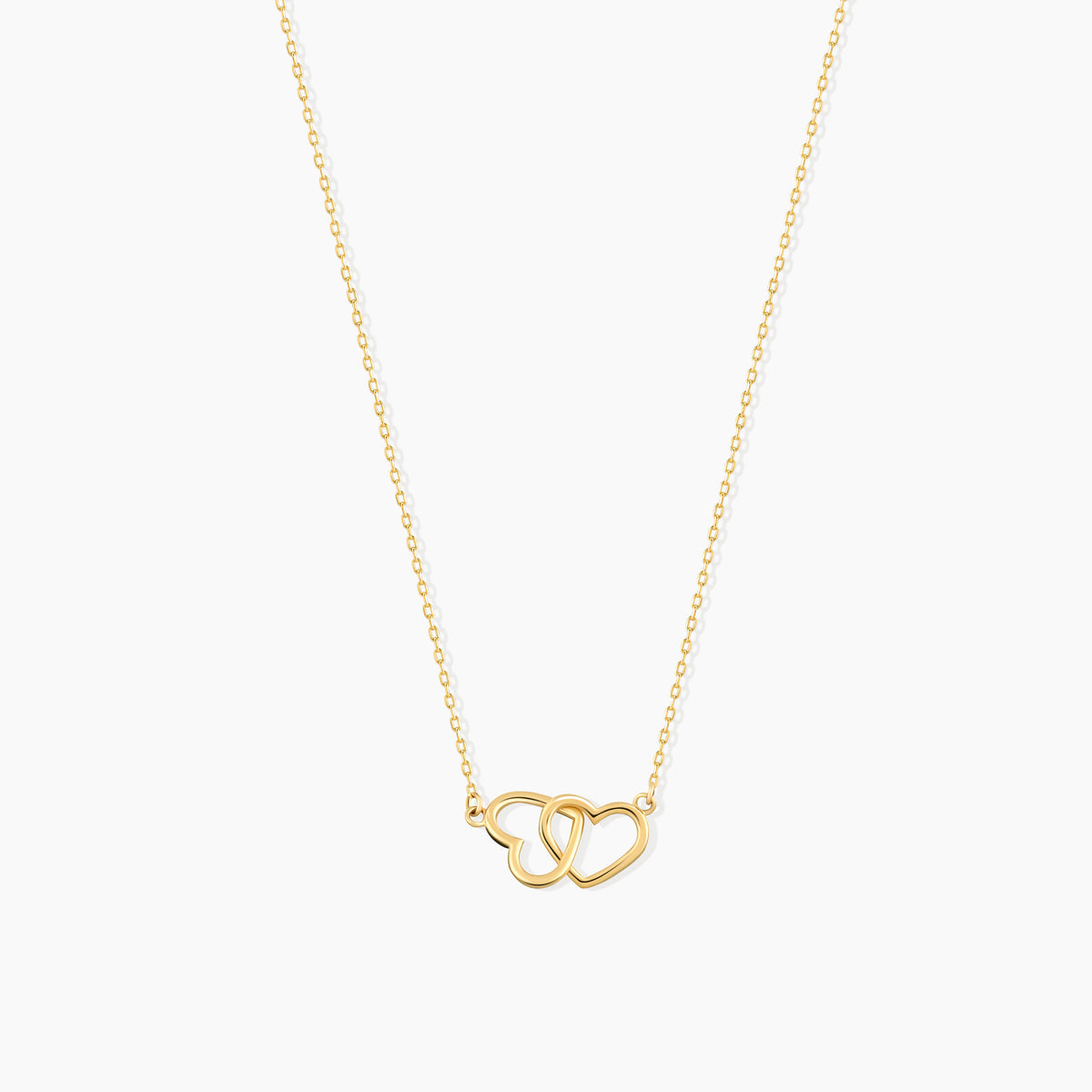 Dainty Interlocking Double Heart Necklace