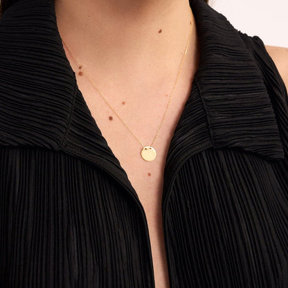 Disc Necklace in 14K Solid Gold