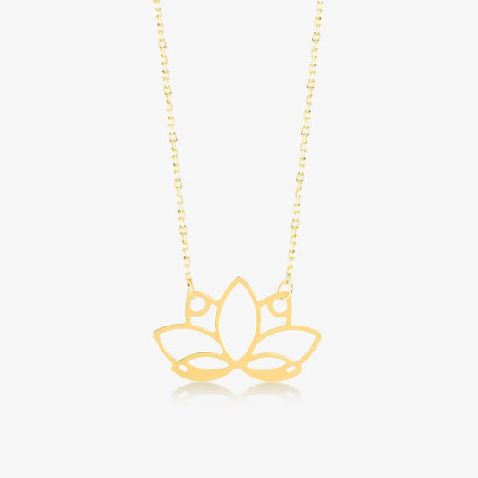 Lotus Flower Pendant Necklace