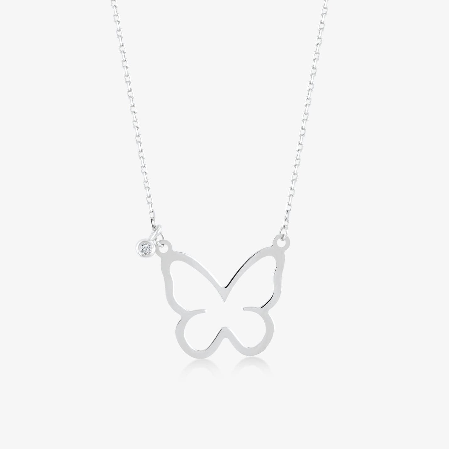 Diamond Butterfly Necklace