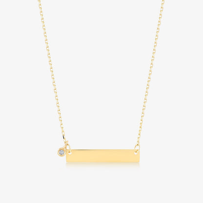 Diamond Bar Necklace