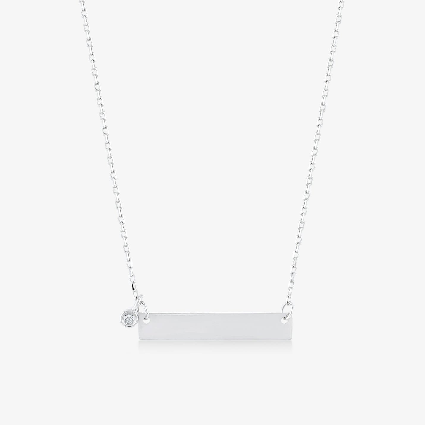 Diamond Bar Necklace